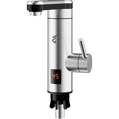 Instant hot water tap, 3000W instant hot water tap with LED temperature indicator, stainless steel heating tap for bathroom and kitchen (1/5)