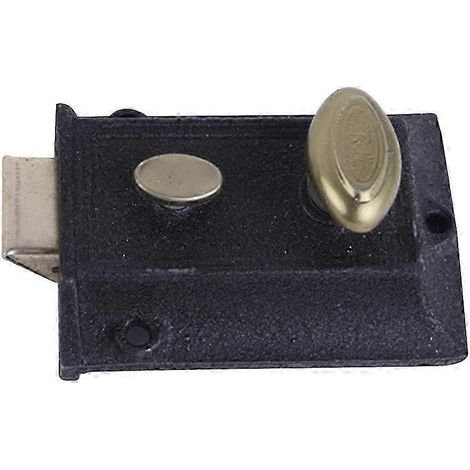 Serrure de porte extérieure vintage à ressort, serrure en fonte, antivol durable WHBYV (1/4)