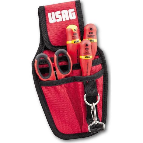 Usag U00070036 Pochette avec assortiment pour électriciens 4 pièces