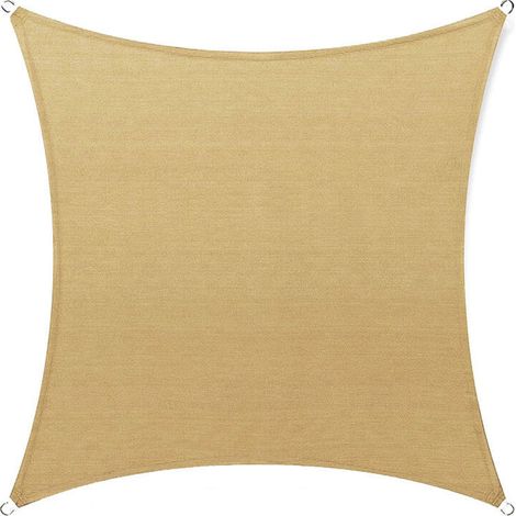 Cool Area Voile d'ombrage Rectangulaire 3x4m Toile Ombrage UV Protection pour Patio Jardin, Terrasse,Extérieur, Balcon,Couleur Sable (1/5)