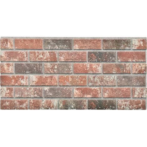 Pannelli da parete 10 pcs Marrone Scuro e Grigio 100 x 50 cm vidaXL