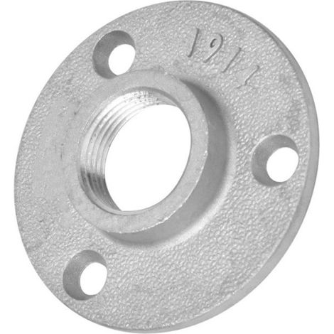 Bride DN20 - Aluminium - Fixation 3 Trous - Diamètre 70 mm - Pour Étagère Tuyau Décoration Industrielle - Lot de 10 (1/5)