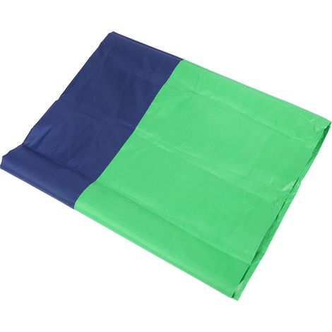 Auvent de gazebo en tissu Oxford 210D pour équipements de jeux de jardin extérieurs, canopée, auvent de balançoire, 132 x 226 cm, blocs de couleurs vert, gris et bleu. (1/5)