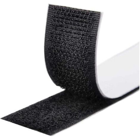 Klebebänder 20 mm × 8 m, selbstklebendes Klettband mit zwei Klebeseiten, selbstklebende Klettstreifen, Klettband mit Haken und Flausch für alle Arten der Rahmenmontage (schwarz) (1/4)