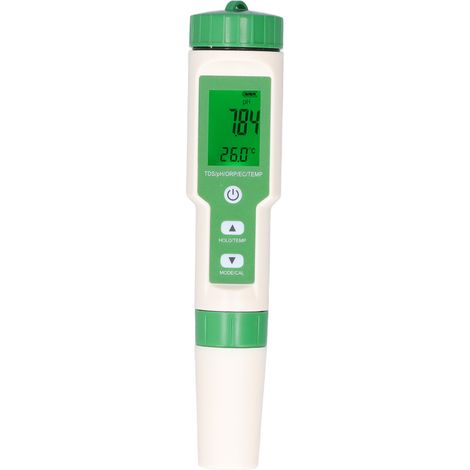Digitales pH-Messgerät mit Hintergrundbeleuchtung – Genaue Wasserqualitätsmessung – 5-in-1-Detektor (pH-Wert, TDS, EC, ORP, Temperatur) (1/5)