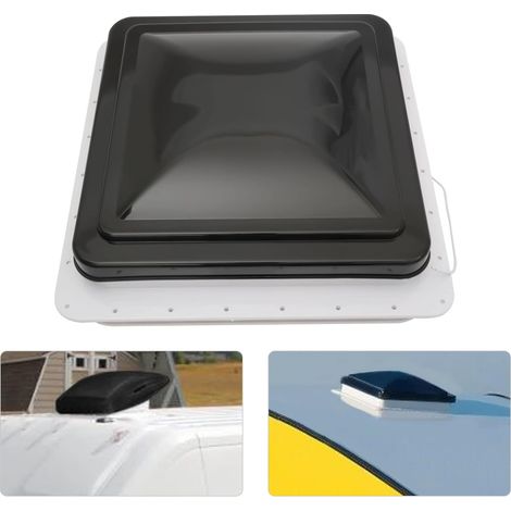 Lucerna per lucernario, 42 x 42 cm, dotato di finestra per tetto di ventilazione, per roulotte, camper, caravan (1/5)