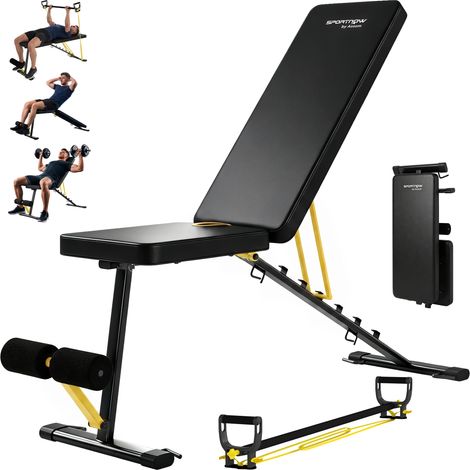SPORTNOW Adjustable Foldable Weight Bench with 7 Backrest Positions (1/5)