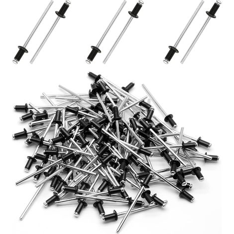 Assortiment de rivets aveugles en aluminium 0,3 cm x 0,6 cm, kit (1/5)