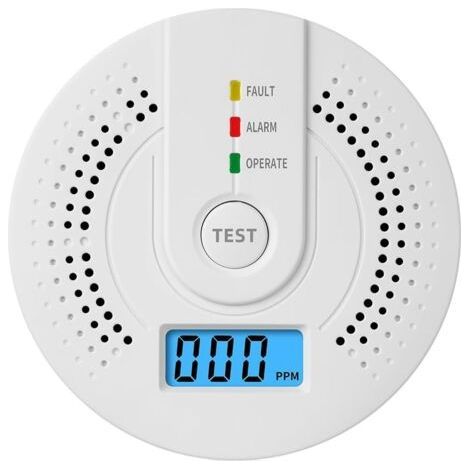 Kohlenmonoxidmelder mit austauschbarer Batterie und digitaler LED-Anzeige, CO-Alarm für die Sicherheit zu Hause, tragbarer CO-Monitor für den Innenbereich (1/5)