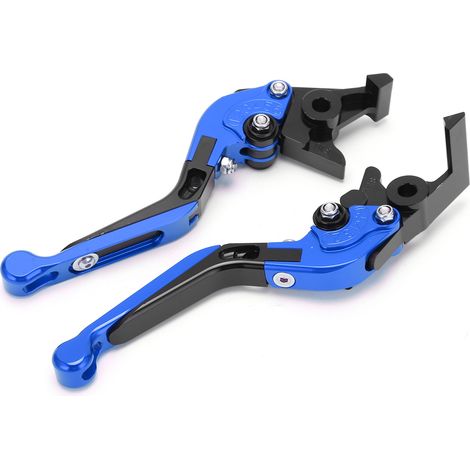 Lot de 2 leviers de frein et d'embrayage réglables en alliage d'aluminium CNC pour moto FORZA 250/300/350 (2018-2021), bleus. (1/5)