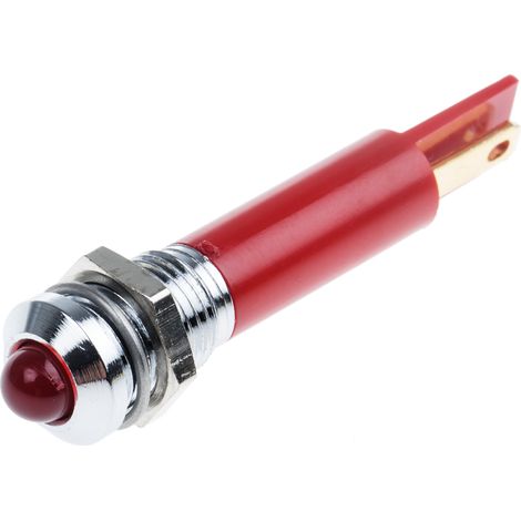 Voyant LED lumineux Rouge RS PRO, dia. 8mm, 12V c.a. ( Prix pour 1 )