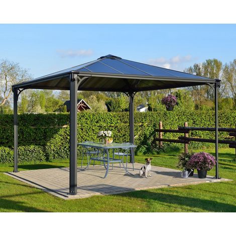 Gazébo tonnelle 13m² gris anthracite - Palram - 702780 (1/5)
