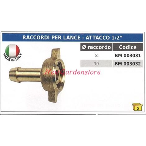 Raccordo per lance attacco 1/2' UNIVERSALE irrorazione 003031