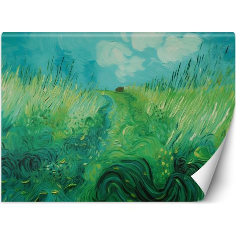 Fototapete Feld mit grünem Weizen - V. van Gogh 150x105 cm (1/5)