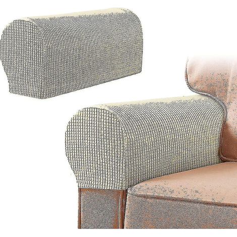 Housses d'accoudoirs, lot de 2 housses de fauteuil, protections pour accoudoirs de canapé et fauteuil (1/5)