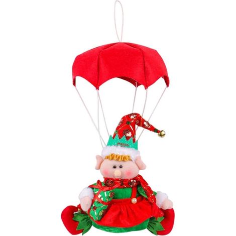 Décorations pour parachute Elf Arbre de Noël rouge pendre décorations (1/5)