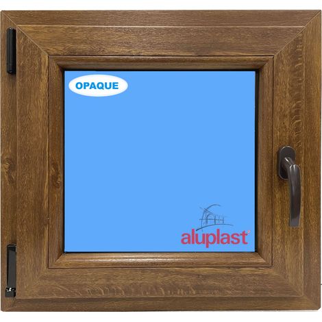 Eco-Blu – Fenêtre PVC H600 mm X L600 mm – Oscillo-battante tirant gauche – Verre dépoli – Isolation thermique Uw 1,59 W/m²k – Sécurité RC2