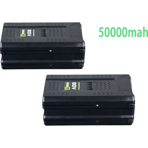 Lot de 2 batteries de rechange Greenworks PRO, 80 V 5.5 Ah, pour GBA80150, GBA80150, GBA80200, GBA80250, GBA80300, GBA80 (1/5)