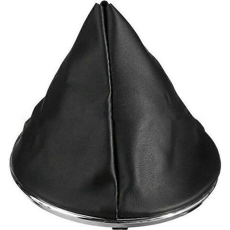 1 couvre-pommeau de levier de vitesse, en cuir PU et plastique ABS, noir, pour boîte manuelle, installation facile (1/5)