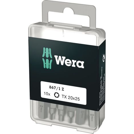 Puntas TX 20x25 (10 Uds.) WERA SC8671ZTX20DIY
