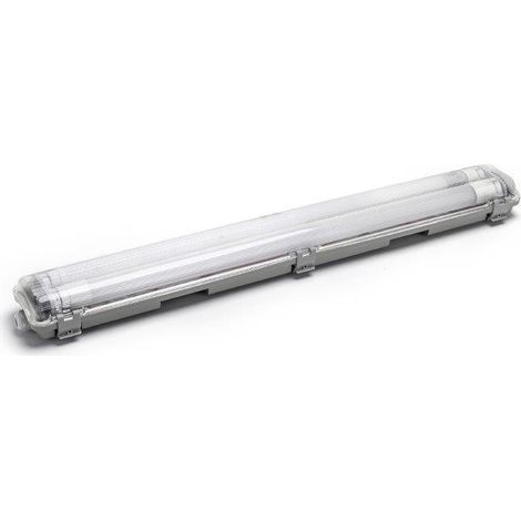 Plafoniera stagna a 2 posti con Tubi Led G13 T8 inclusi da 60cm IP65 Bianco freddo 6500K Aigostar (1/5)