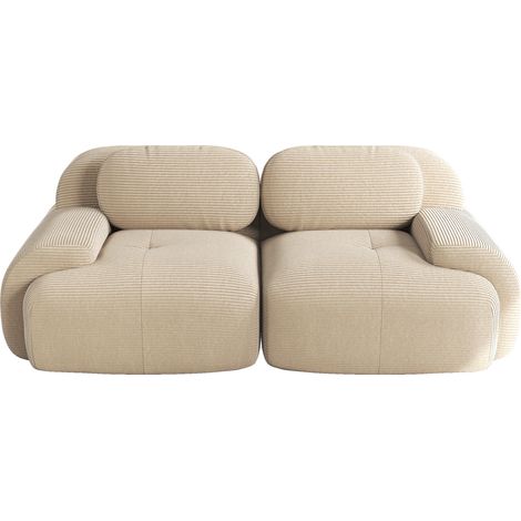 GagaCanapé 2 places beige velours côtelé (1/5)