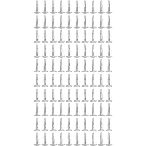 Kit de 100 vis autotaraudeuses à tête cruciforme et rondelle en acier inoxydable, 4,2 x 19 mm / 0,17 x 0,75 po (1/5)