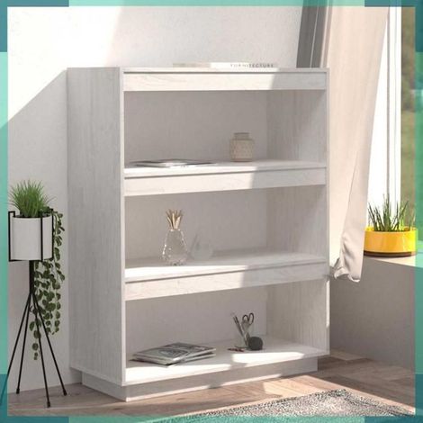 810885 Bibliothèque/Séparateur de pièce Blanc 80x35x103 cm Bois de pin (1/5)