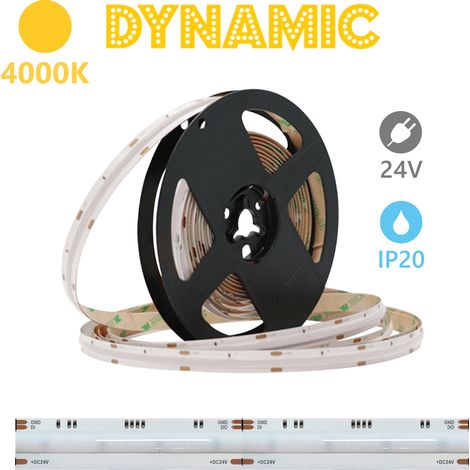 Alcapower Striscia LED COB Dynamic 5 metri 24V 13W/m 4000K IP20 CRI90: illuminazione lineare professionale ad alta resa cromatica per interni (1/3)