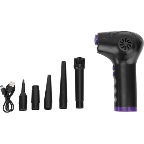 Air Duster 60000 tr/min 2 vitesses puissant souffleur de poussière Portable Rechargeable nettoyeur de clavier avec 5 buses et lumière. (1/5)