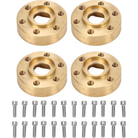 Lot de 4 adaptateurs hexagonaux RC en laiton, 1.9-2.2 pouces, poids élargis antirouille pour crawler, 9 mm / 0.35 po (1/5)