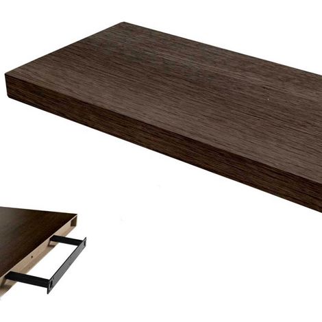 Mensola wenge rettangolare scaffale 40x25x4 cm (1/4)