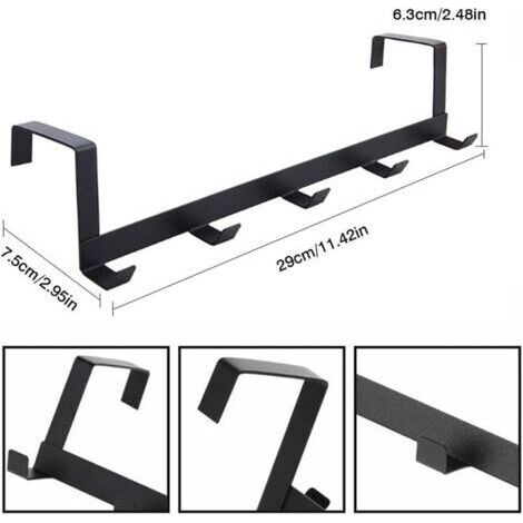 NALOOKAMIC Door Coat Rack Hook 5 Hooks, Home Bathroom Organizer Rack Clothes Coat Hat Towel Hanger, for Coats Pants Hats Clothes Towel Rack (Color : B) (1/4)