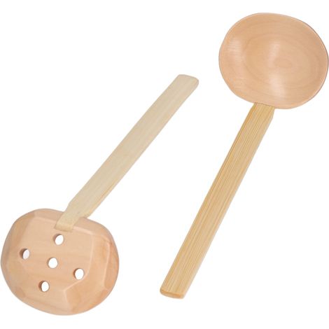Suppenlöffel + japanischer Schaumlöffel, hausgemachtes Ramen-Set, Schöpfkelle in Schildkrötenform, asiatische Küchenutensilien mit langem Griff (1/5)