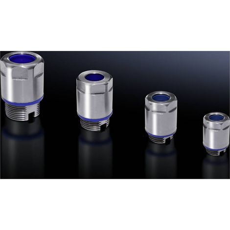 Rittal 2410001 Pressacavo filettato con controdado, antiurto M12 x 1.5 Acciaio inox 5 pz.