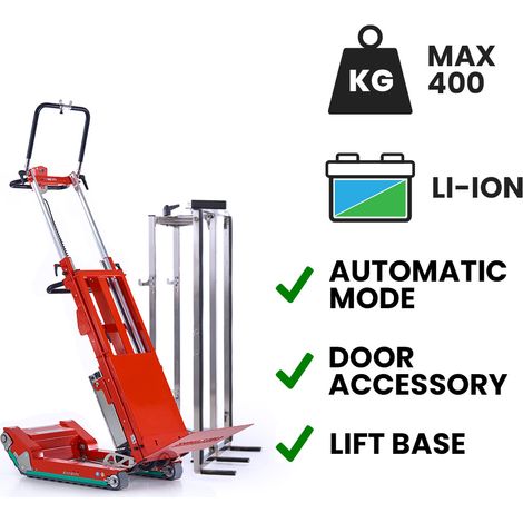 Carretilla sube escaleras eléctrica Skipper Lift para carpintería con elevación de carga batería de litio Superpower 400 kg (1/5)