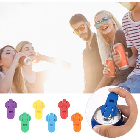 Dosenverschluss mit Öffnung und Schutz für Getränkedosen – 6er-Pack – ABS – 5,5 x 3,4 cm – Für Camping und Picknicks (1/5)