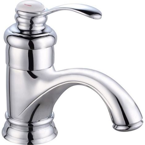 Edouard Rousseau – Mitigeur de lavabo BYRON – Chromé – Design rétro – Cartouche céramique Ø 40 mm – Poignée métal – Hauteur 150 mm – Hauteur sous bec 45 mm (1/3)