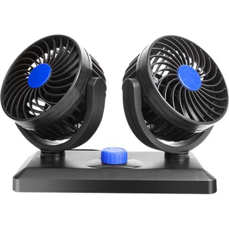 Convient aux ventilateurs de bureau/voiture, petit ventilateur à tête rotative, alimentation pour camion 5V/12V/24V, refroidissement à flux d'air élevé, ventilateur de bureau silencieux. (1/2)