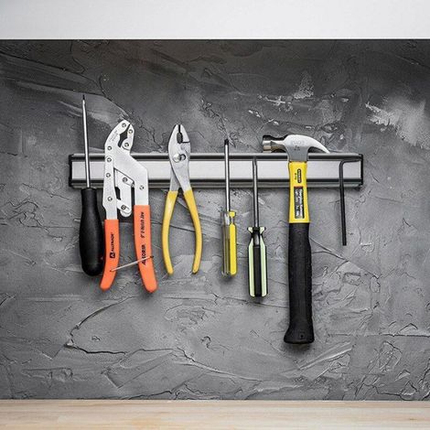 Bande magnétique pour couteaux de cuisine en acier, barre de rangement murale pour couteaux, 1 pièce, dimensions 16,4 pouces, optimise votre espace de rangement cuisine (1/4)