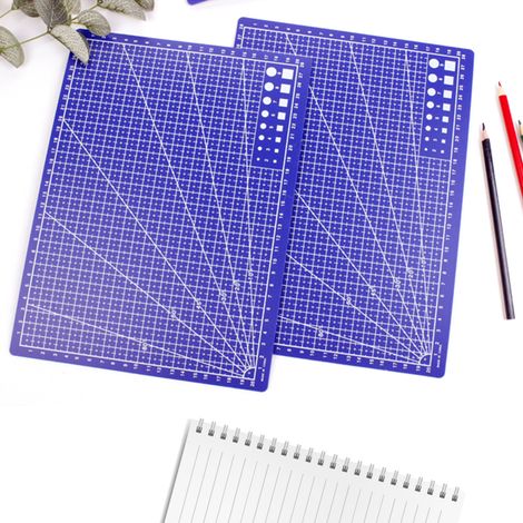 Tapis de découpe A5, planche à découper simple face, outil de bricolage avec lignes de quadrillage claires et angles pour le scrapbooking et les projets artistiques et artisanaux (1/4)