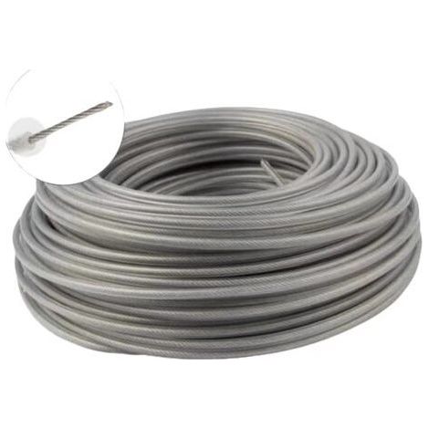 Houhence – Fil de coupe débroussailleuse 3mm x 45m – Acier et nylon résistant à l'abrasion – Coupe nette pour jardins et parcs (1/5)