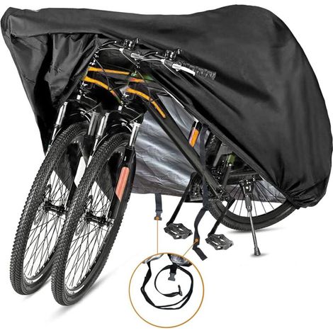 Housse pour 1, 2 ou 3 vélos - Housse imperméable pour l'extérieur - Tissu ripstop ultra-résistant 190T pour une protection optimale-AquaForge (1/5)