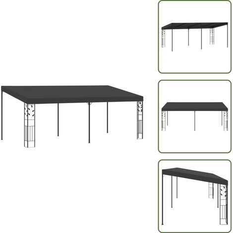 Wand-Pavillon 6x3x,5 m Anthrazit - Gartenzelt - Partyzelt - Pavillon - Outdoor Möbel - Sonnenschutz (1/5)