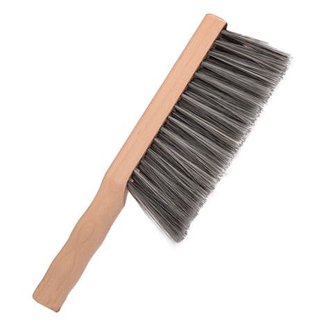 Brosse à main en bois avec poils doux, brosse à poussière à long manche pour cheminée, canapé, lit et voiture (1/5)
