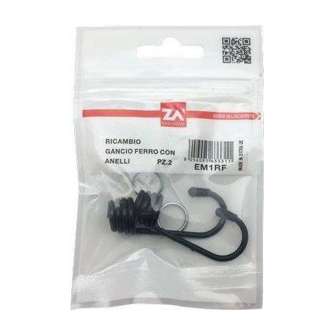 20,0 x GANCIO METALLO X CORDA ELASTICA