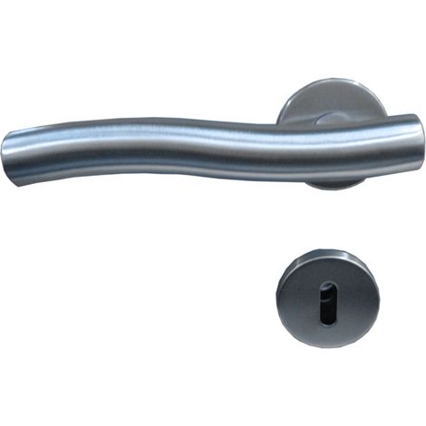 TrendLine BB-Rosettengarnitur Edelstahl Ø 5 cm rund welliger Griff Türklinken & -griffe (1/2)