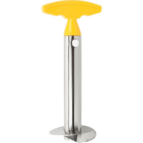 Éplucheur d'oranges (jaune), coupe-fruits et légumes, couteau en acier inoxydable (1/4)