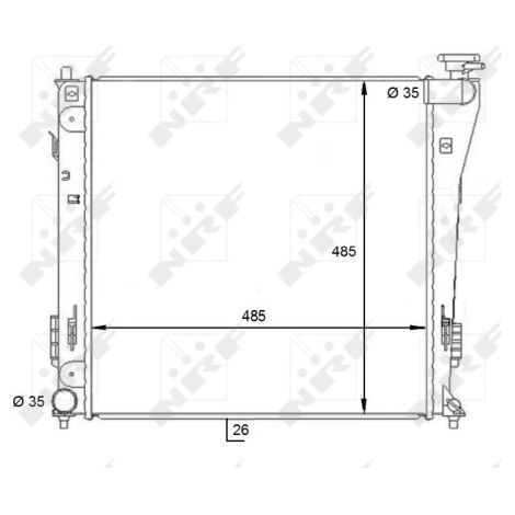 Radiateur, refroidissement du moteur NRF 59086 HYUNDAI 253103Z050 253103Z850