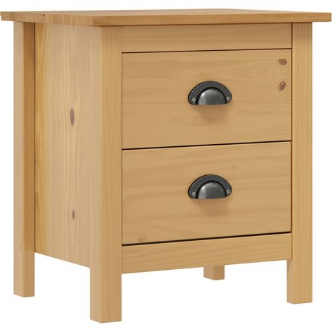 Maison Exclusive - Comodini Hill Grigi 2 pz 46x35x49,5 cm Legno Massello di Pino